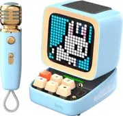 Divoom Ditoo-Mic Mini Karaoke Machine Pixel Art Bluetooth Speaker-Blue