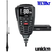 Uniden XTRAK 80 UHF CB Radio & AT880BK 6.5dBi & 3dBi Heavy Duty Twin Antenna Kit
