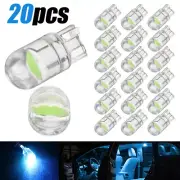 20x T10 LED COB Ice Blue Wedge Car Interior Light Dome Map Bulb Turn Signal Lamp (for: Volvo)