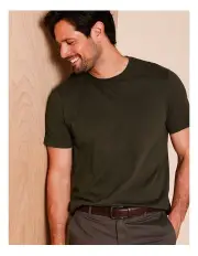 [Reserve] Brixton Plain Crew Neck T-Shirt in Chocolate