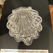 Gorham Chantilly Leaded Crystal Clam Shell Trinket Box Lidded Dish