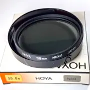 55mm Genuine Hoya ND4 ND 4 Lens filter 55 mm Neutral Density ND4X ND 4X Japan