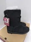 Muk Luks Black Suede Mid Winter Boots Ziggy Rodeo Water Repellent Size 6 M