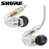 在飛比找PChome24h購物優惠-SHURE SE215 透明 噪音隔離 可拆導線 半透明耳機