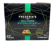 Frederik's Cold Steeped Watermelon Mint Herbal Tea Pyramid Sachets Tea Bags
