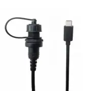 USB 3.1 Type C Panel Mount Connector Waterproof Cable Male to Female Extension