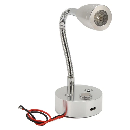 RV LED Bedside Light USB Type C 3 Color Temperature Dimmable Touch Switch Good