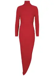 Norma Kamali Ruched Stretch-jersey Maxi Dress - Red - M (UK12 / M) M (UK12 / M)