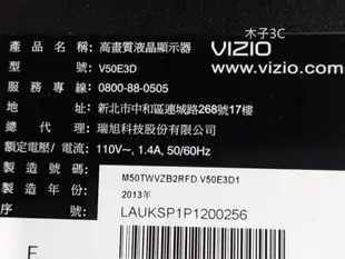 VIZIO 液晶電視 V50E3D 零件 拆機良品 主機板/電源板/邏輯板 /喇叭/視訊盒 現貨