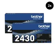 Brother TN-2430 Black Toner Cartridge Multipack (2 Pack) Regular Black 1200 P...
