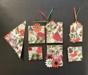 #2682 CHRISTMAS handmade clusters tags ephemera junk journals scrapbook - Tonya