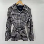 Women's NWT Pendleton Wool West End Shirt Jacket MSRP $349 Navy Plaid Large