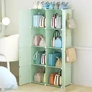 AUKO Fashion Macaron Color 6/8/12/16 Cubes Storage Cabinet Wardrobe Toy Book Shelve (Macaron Greeb 8 Cube)