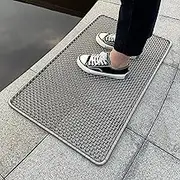 Metal Outdoor Entrance Door Mat, Waterproof, Odorless, Easy to Clean, All-Weather Outdoor Heavy Duty Scraper Door Mats for The Front Door of The House，18.5x31inch