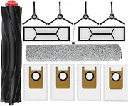 13 Pack Replacement Accessories Kit for Eufy Omni S1 Pro / S1 Robot Vacuum Cleaner, 1 Rolling Mops 1 Rolling Brush 4 Dust Bags 2 Filters 4 Side Brushes 1 Cleaning Brush