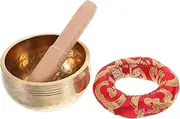 Totority Crafted Buddhist Bowl Decorative Meditation Singing Bowl for Metal Sound Bowl Set Accessories