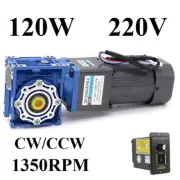 220V 120W Worm Gear Reducer Gearbox Motor Gearmotor RV40 W/ Controller 14-280RPM