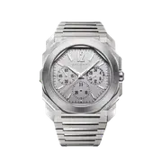 Bulgari Octo Finissimo Chronograph GMT Stainless Steel Silver Dial 103661