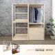 【柏蒂家居】珀爾5.3尺開放式實木衣櫃組合(三抽收納抽屜+三吊桿-兩色可選)
