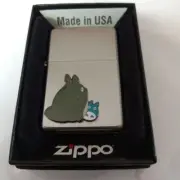 Zippo My Neighbor Totoro Blue Metal Silver Single-Sided Processing Ghibli