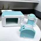 Mini Kettle Miniature Bread Machine Scene Model Dollhouse Microwave Oven
