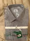 New Lacoste Men Shirt Sz 16–40 Long Sleeve Button up black & white micro check