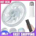 Socket Fan Lights Remote Control 4 Speeds Low Profile Ceiling Fans with Light
