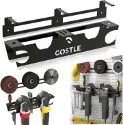 2 Bay Angle Grinder Holder with Discs Hook Rack, Grinders Power Tools Black