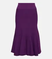 [Stella McCartney] Stella McCartney Stretch jersey midi skirt AU 6 purple