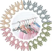 24PCS Travel Hangers,Portable Folding Clothes Hangers,Colorful Travel Hangers Travel Accessories Clothes Drying Rack for Travel