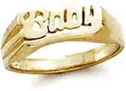 [JewelryWeb] 14k Yellow Gold Teen Ring Size 7.0 Band Style-Ring for Women