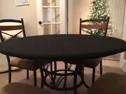 Black poker table cover in Speed lite - felt style for 72" Lifetime table pdbgFS