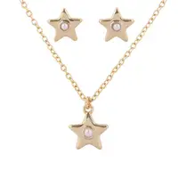 在飛比找ETMall東森購物網優惠-COACH 水鑽鑲飾星星造型項鍊+耳環組(金色) CO295