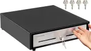 16" Manual Push Open Cash Register Drawer for Point of Sale (POS) System - Black