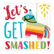 Fiesta Let's Get Smashed Small Napkins / Serviettes (Pack of 16)