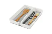 Madesmart 36cm 2-Compartment Mini Utensil Tray Kitchen/Office Organiser White