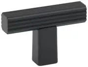 Alno A2905-MB Quadrato T-KNOB GROOVED BAR Matte Black
