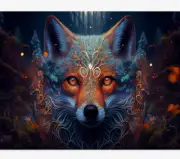 Celestial Fox 30X40cm 5D DIY Full Drill Round Diamond Embroidery Painting Art Ki