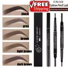 Waterproof Microblading Eye Brow Eyeliner Eyebrow Pen Pencil Brush Makeup Too ^