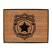 Grammer Police - Funny Novelty Doormat Man Cave Floor mat