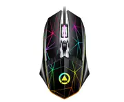 P21 Wired 4-button Gaming Silent Mouse Game USB Mice RGB Lighting Portable Design for Windows IOS and Android Tablet