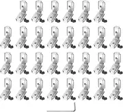 uxcell 30Pcs t Slot L-Shape Interior Inside Corner Connector with M6 Screws and Wrench for 3030 Series Aluminum Extrusion Profile, Slot 8mm, Silver
