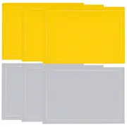 PU Leather Waterproof Placemats with Gold Edge Set of 6 for Any Occasion