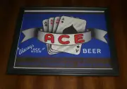 ACE BEER FRAMED COLOR AD PRINT - SIOUX CITY BREWING - IOWA