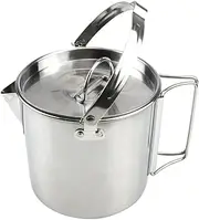 SUPVOX Outdoor Soup Kettle 1.2l Stainless Steel Collapsible Boil Water Pot for Camping