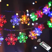 Luces navideñas multicolores, 20 pies 40 LED multicolor