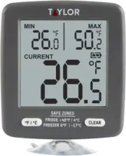 Taylor LCD Display Digital Kitchen Refrigerator/Freezer Kitchen Thermometer Min/