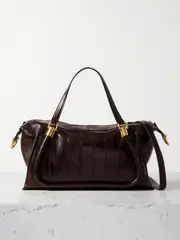 [Chloé] Chloé - Paraty 24 Piped Eel Shoulder Bag - Dark brown - One size One size Brown