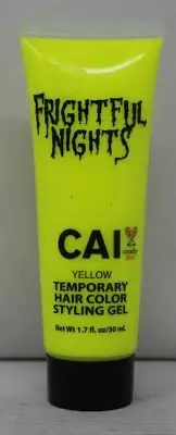 Frightful Nights Yellow Temporary Hair Color Styling Gel 1.7 Ounces