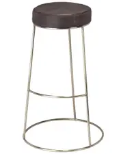 Jamie Young Henry Round Leather Bar Stool